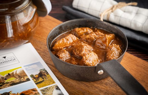 Gallowaygulasch im Glas